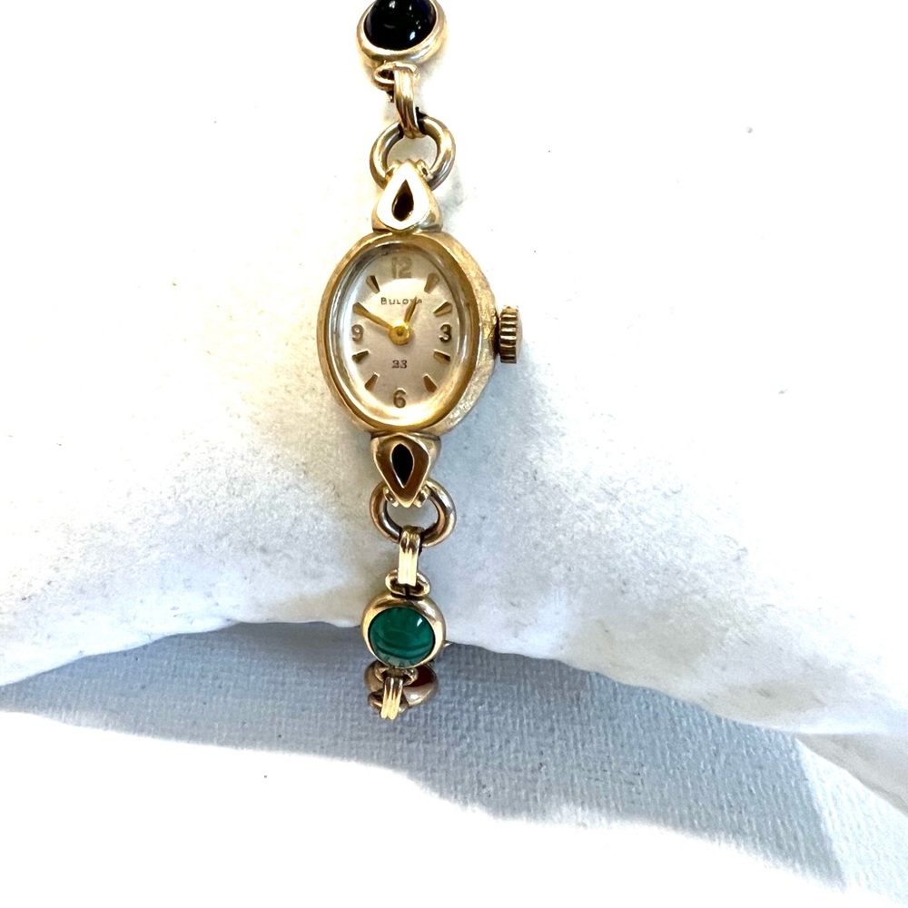 Vintage Bulova Ladies Cocktail Watch Gold ToneClassic Women SOLD AS IS.